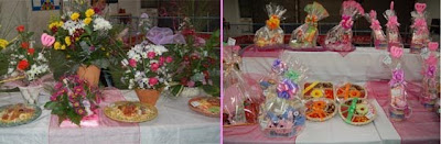 Dozens of Sweet and flower Bouquets for the "Lucky Moms" on Mother's Day.