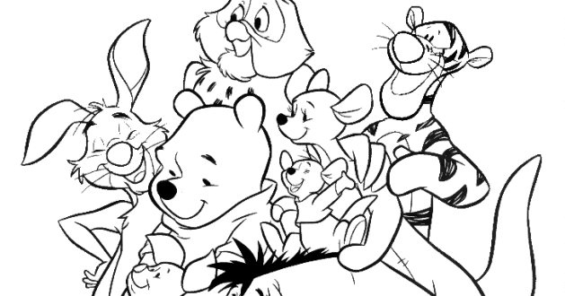 desenhos para imprimir e colorir  pooh e os amigos