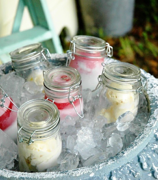 Room For Dessert food + party + style JARS OF ICE CREAM