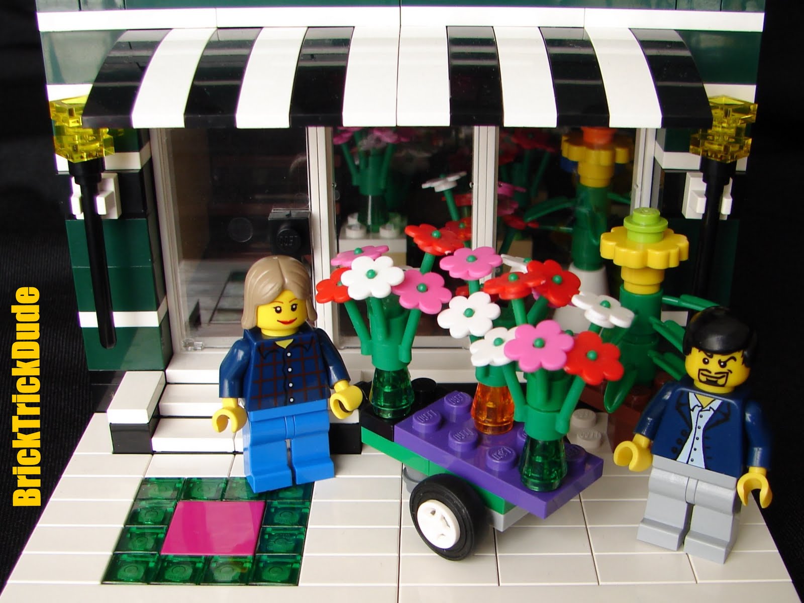 BRICK TRICK: DARK GREEN FLORIST SHOP BRICK TRICK: DARK GR