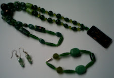 green set of jewellery
