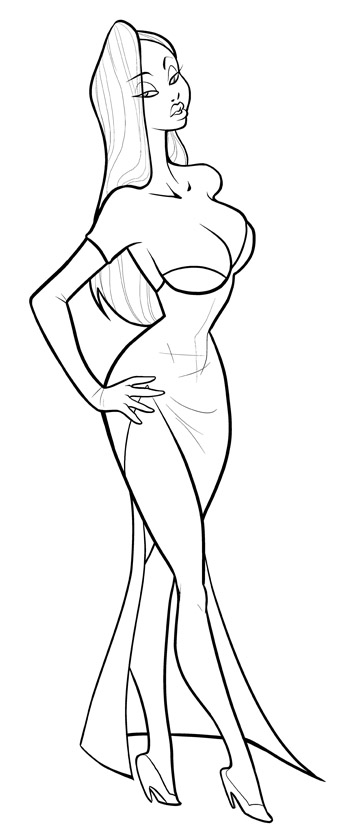 Jessica Rabbit Free Coloring Pages Sketch Coloring Page.