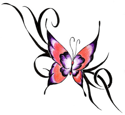 Free butterfly tattoo designs " full Colors "