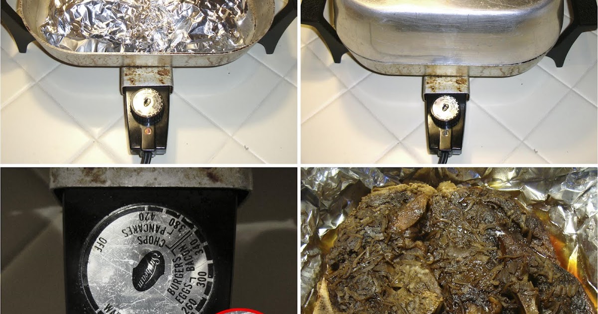 BBQDad1 Chuck Roast slow cooked in an electric skillet