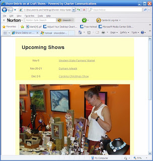 Picture of Vicky's new web design product