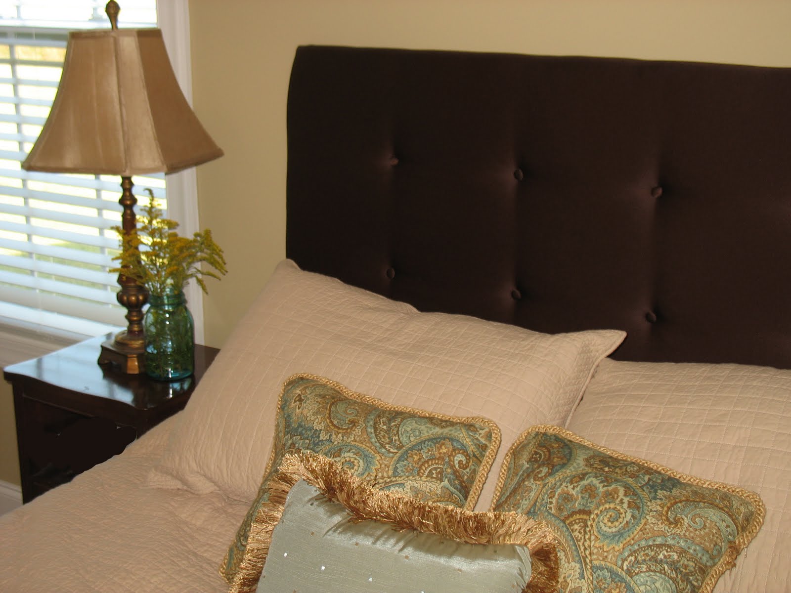 Not Just Decorating Simple, Chic Upholstered Headboard