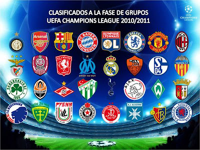 Lista 32 Equipos UEFA Champions League 2010 - 2011 Lista 32 Equipos UEFA Champions League 2010 - 2011