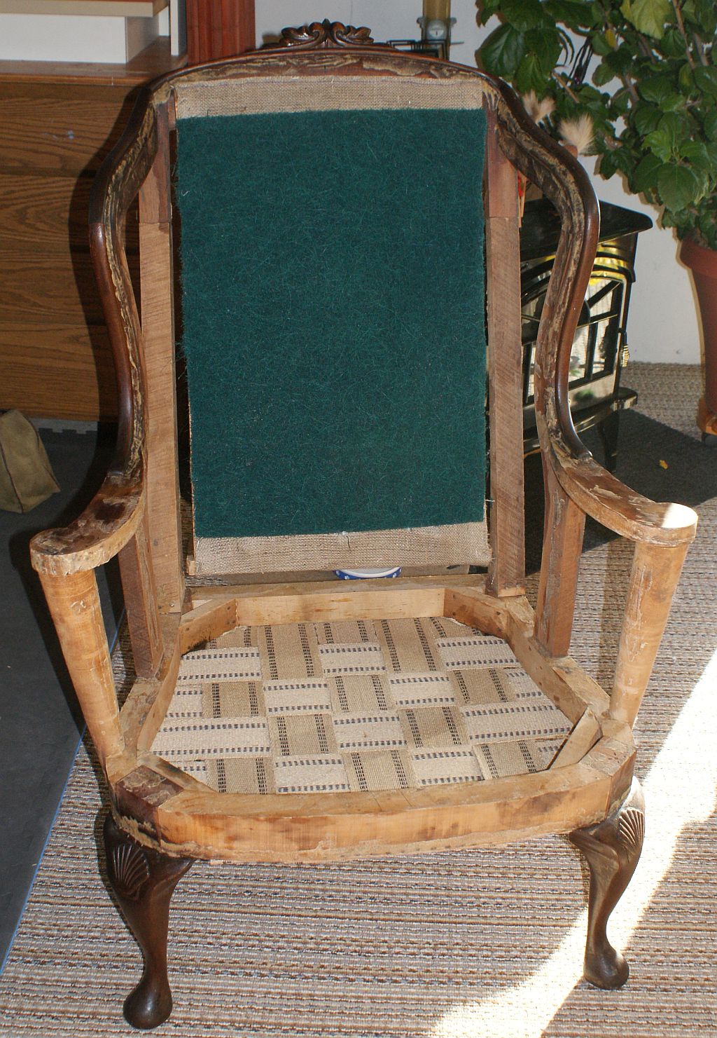 Driftless Home and Gardens Reupholstering the Antique Winged Chair