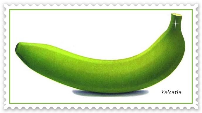 Sorprendido Un Dibujo De Platano Verde Fruta Organica