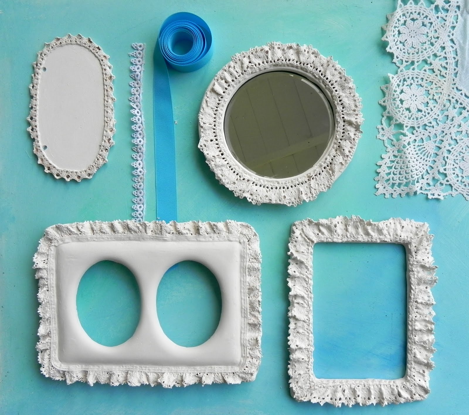 Summerland Cottage Studio Ceramic Lace Frames