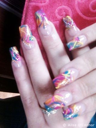 topnails: Brightly colored nail design