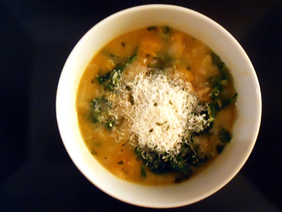 Butternut Squash, Kale and White Bean Soup