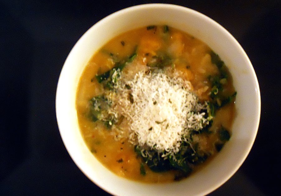 Butternut Squash, Kale and White Bean Soup