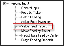 highlighted value feed records in feeding input list