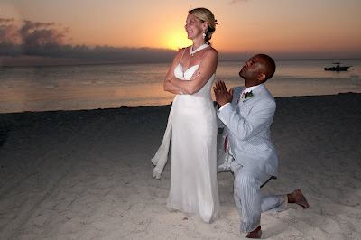 Romantic Cayman Sunset Beach Wedding For Rhode Island