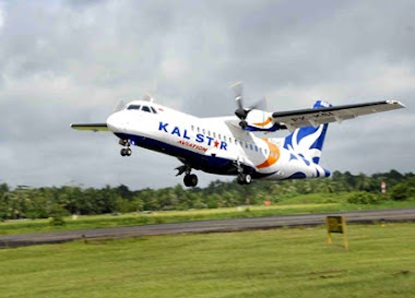 Pesawa ATR-42/300 Kal Star Aviation Base Pontianak Kapasitas 47 Seat