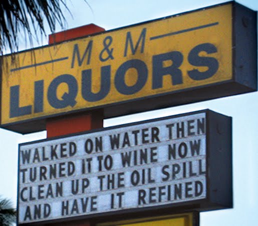 liquor store wisdom sign gulf coast