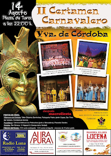 14 DE AGOSTO.II CERTAMEN DE CARNAVAL DE VILLANUEVA DE CORDOBA Cartel+carnaval2009