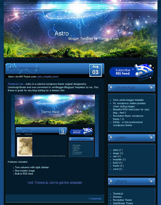 The Astro Blogger Template