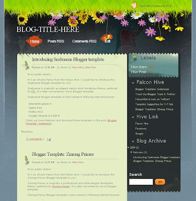 Sea Breeze Blogger Template