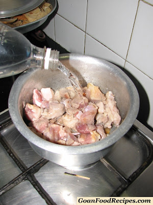 add some water to cook the meat