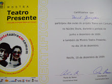 Certificado do curso - Teatro em Comum