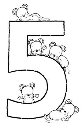 APRENDER LOS NÚMEROS DEL 1 AL 5 - EL NÚMERO 5 : FICHAS PARA NIÑOS