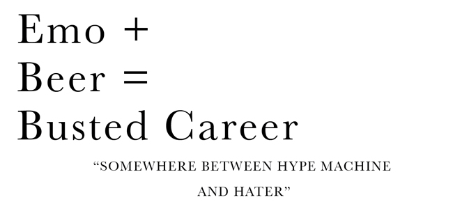 emo+beer = busted career