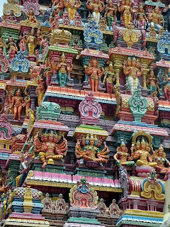 another closer view of Madurai Meenakshi temple tower