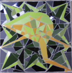 Mosaico de primera obra,　モザイク画、初めての作品・蛙