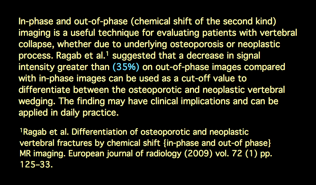 MRI BLOG Clinical Applications of In& OutofPhase Imaging