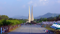 Panorama with 겨레의 탑 (Monument to the Nation) at 독립기념관 (Independence Hall of Korea)