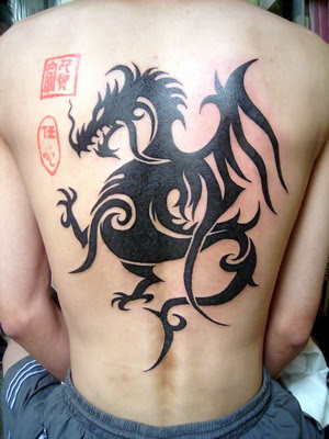Small but scary dragon tattoo