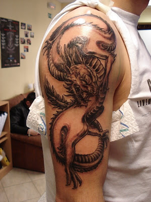 dragon arm tattoos