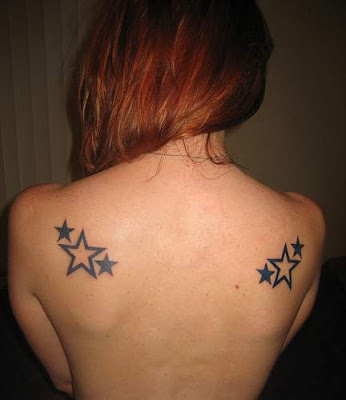 back star tattoo women sexy girls