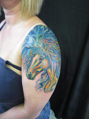 tattoos on arm for women. Horse arm tattoo women sexy