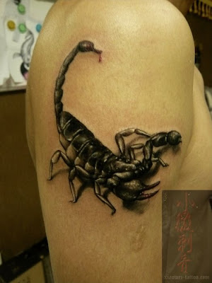 Labels: Scorpion 3D Tattoo Design