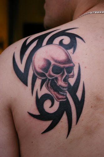 tribal skull tattoo, back upper tattoo ,skull tattoo, back upper tattoo tribal skull tattoo, back upper tattoo ,skull tattoo, back upper tattoo