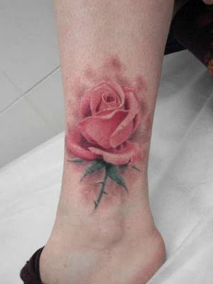 flower tattoos on the foot