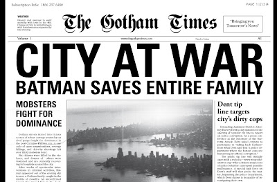 Imagen del periódico ficticio The Gotham Times