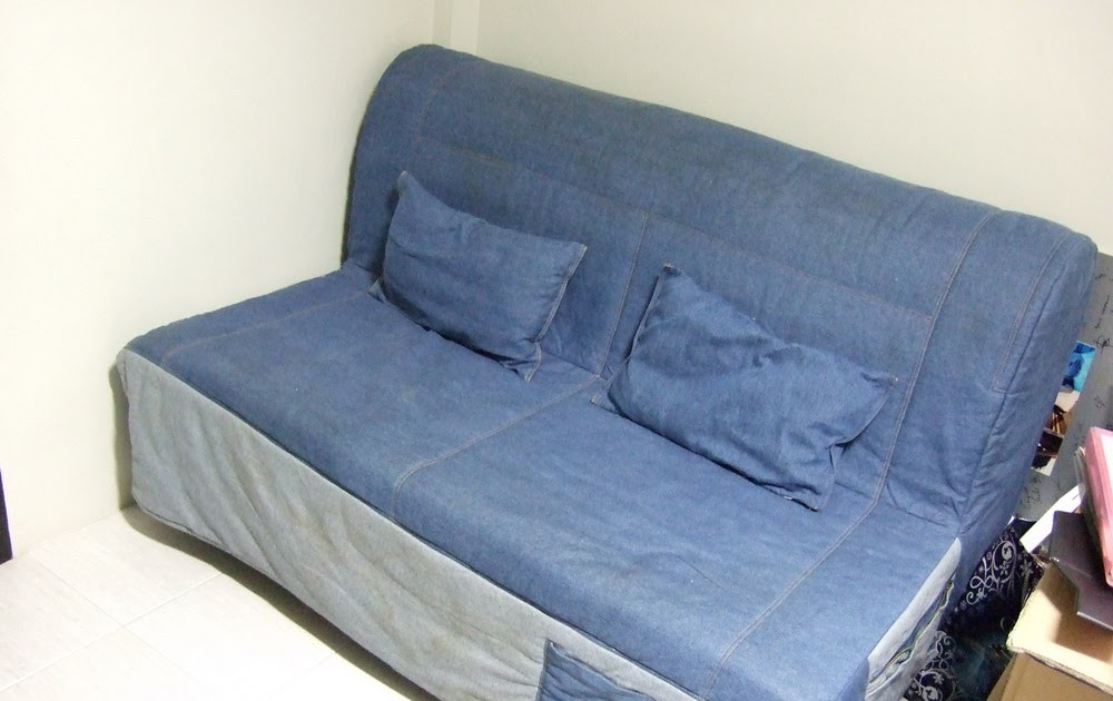 Miffed Ikea Sofa Bed (Queen Size) with Denim Upholstry