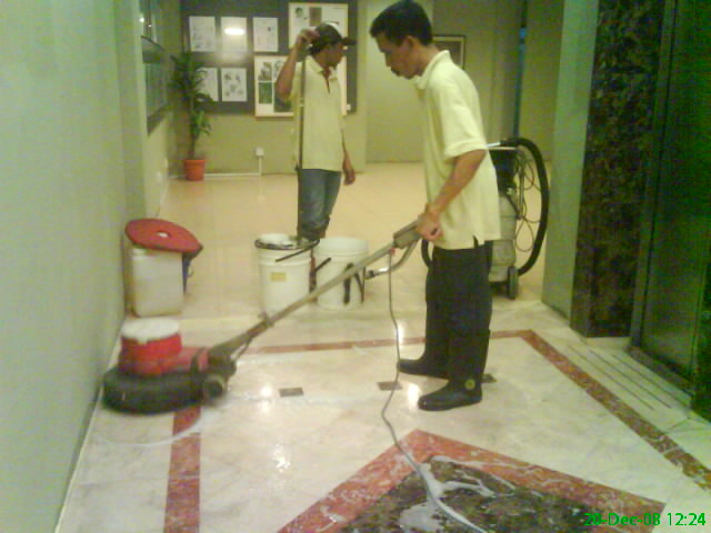 Cleaning using Scrubbing Machine