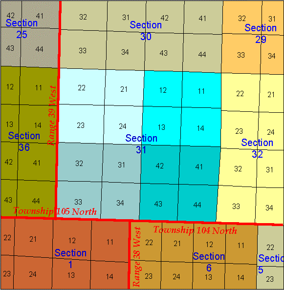 Lots Of Maps! PLSS Map Minnesota