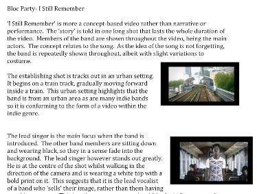 Music Video Analysis