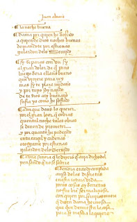 Página del 'Cancionero de Álvarez Gato'