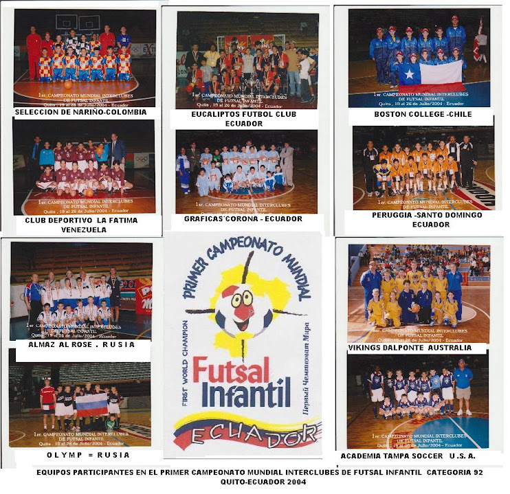 PIONEROS DEL FUTSAL INFANTIL DE AMERICA Y DEL MUNDO