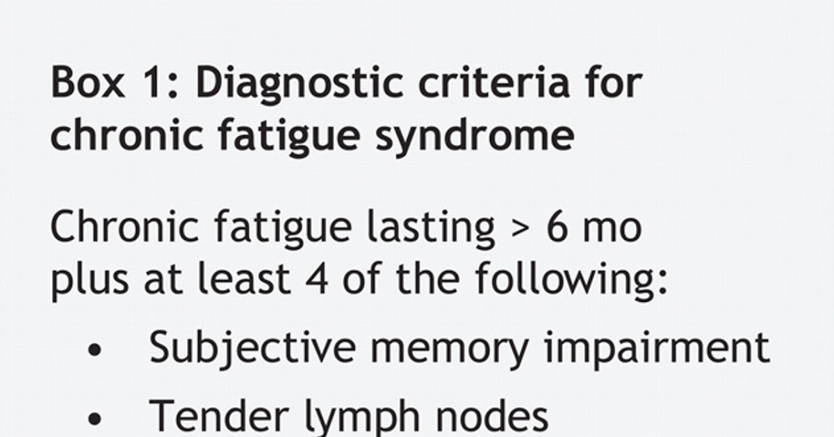 Dating someone with chronic fatigue syndrome