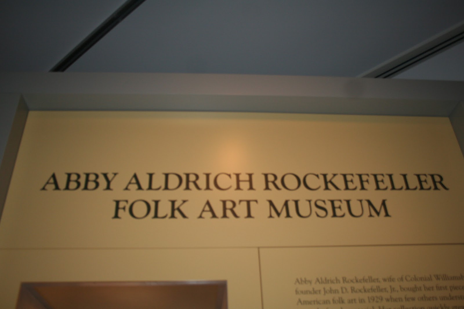 Williamsburg 2010 Abby Aldrich Rockefeller Folk Art Museum Thursday Oct 14th