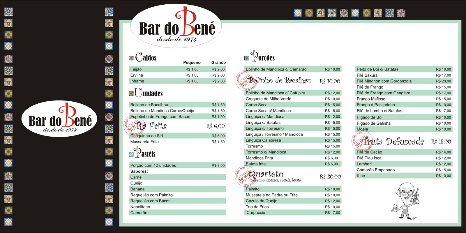 Cardápio Bar/Restaurante AABB – AABB Juiz de Fora