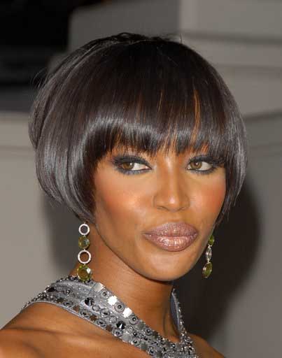 naomi campbell bald head. Campaign with naomi pryce and